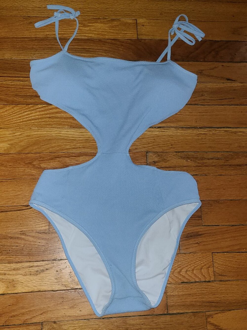 Abercrombie And Fitch Light Blue Cutout Swimsuit sz Medium